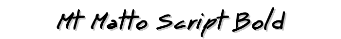 MT Matto Script Bold font